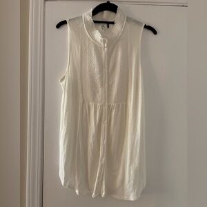 Anthropologie Cream Sleeveless Tank Top